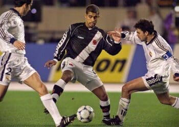 Felipe em ação pelo Vasco contra o Real Madrid