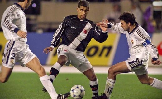 Felipe em ação pelo Vasco contra o Real Madrid