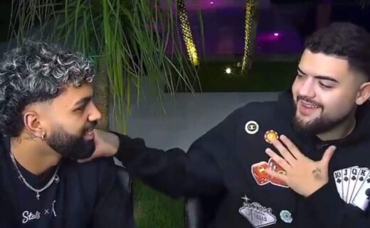 Gabigol e LuquET4 durante live