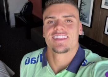 Gabriel Pec em treinos com a Seleção Olímpica