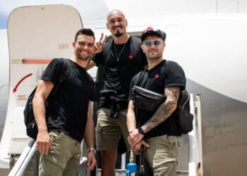 Léo Jardim, Maicon e Pablo Vegetti em viagem ao Uruguai