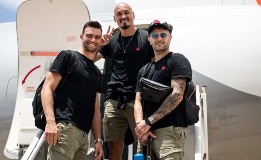 Léo Jardim, Maicon e Pablo Vegetti em viagem ao Uruguai