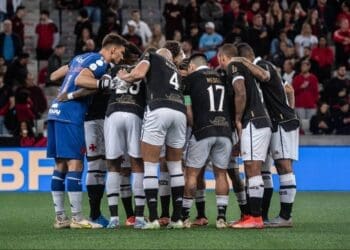 Jogadores do Vasco na Ligga Arena