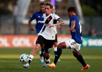 Marlon Gomes durante o jogo contra o Cruzeiro