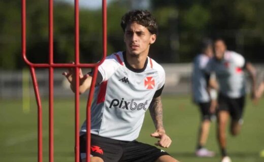 Marlon Gomes durante treino no CT Moacyr Barbosa