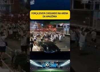 Veja o vídeo da Força Jovem chegando à Arena da Amazônia.