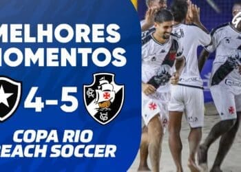 Beach Soccer: Assista ao vídeo com os destaques do jogo Vasco 5 x 4 Botafogo