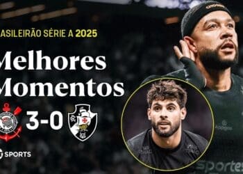 Assista aos destaques da partida entre Corinthians 3 x 0 Vasco.