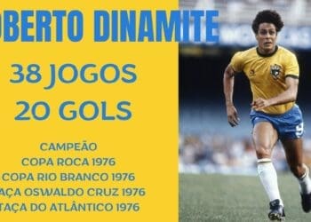 Confira todos os 20 gols de Roberto Dinamite na Seleção Brasileira.