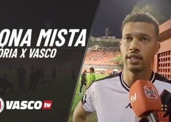 Entrevista com João Victor na zona mista após o Vitória ser derrotado por 1 a 0 pelo Vasco