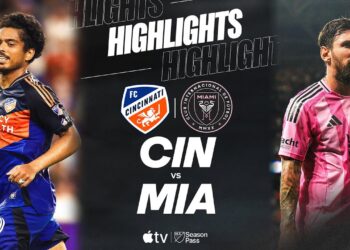Evander brilha ao marcar 2 gols na triunfante vitória de 3 a 0 do Cincinnati contra o Inter Miami de Messi.