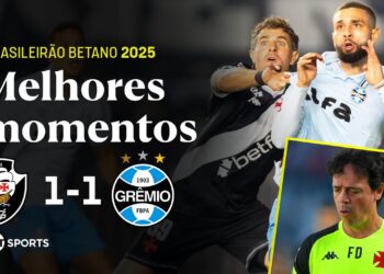 Assista ao vídeo destacando os principais momentos de Vasco 1 x 1 Grêmio.