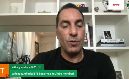 Jogador do Vasco em entrevista em vídeo.