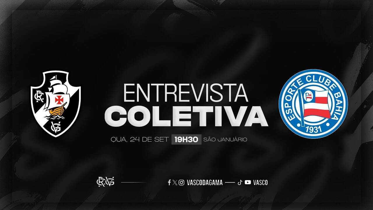 Entrevista coletiva entre Vasco e Bahia.