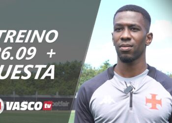 Treinamento do Vasco, data 26.09, com atleta em foco.