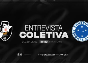 Bandeira do Vasco e do Cruzeiro, anúncio de entrevista coletiva.