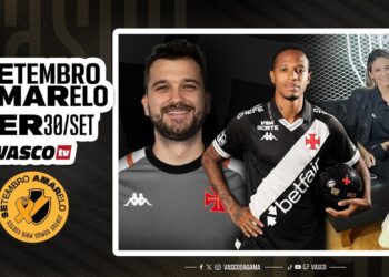 Jogadores do Vasco em entrevista e campanha promocional.