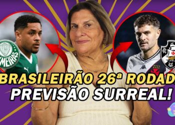 Palmeiras e Vasco em destaque com mulher ao centro e texto esportivo.