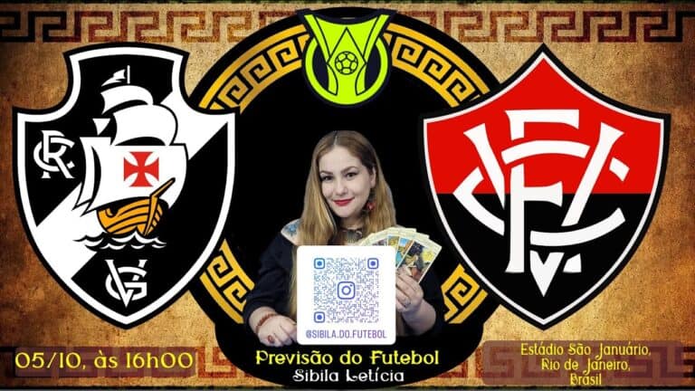 Torcida de Vasco e Fluminense em fundo com símbolos.