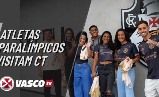Atletas paralímpicos visitando CT do Vasco.