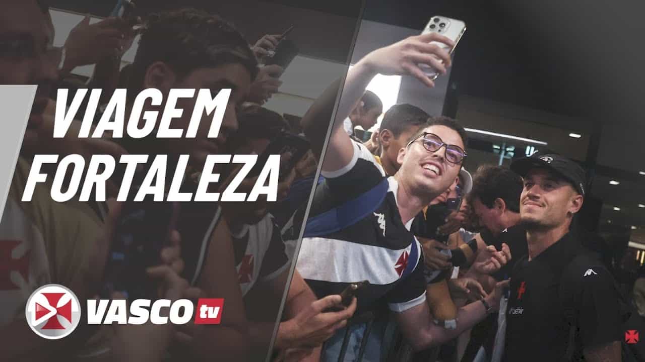 Viagem de torcedor do Vasco em aeroporto.