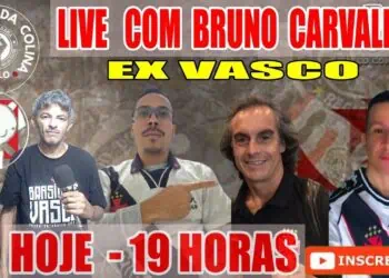 Bruno Carvalho em destaque em imagem promocional de live.