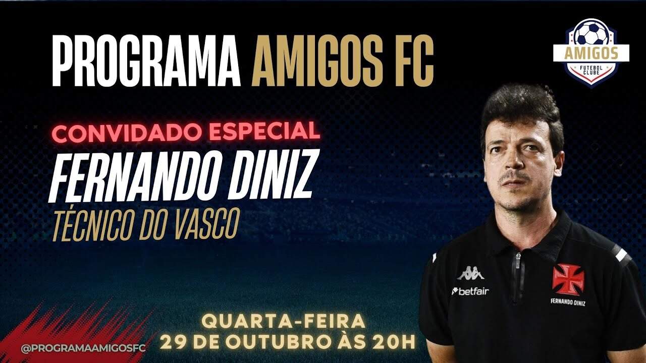 Fernando Diniz técnico do Vasco em evento do MeuVasco.