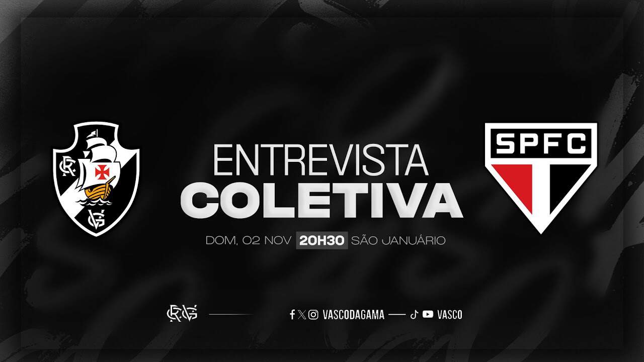 Entrevista coletiva entre Vasco e São Paulo.
