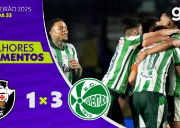 Assista aos lances mais marcantes de Vasco 1 x 3 Juventude.