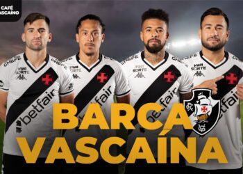 Seleção de jogadores do Vasco em campo.