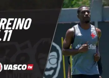 Atleta treinando durante treino do Vasco.
