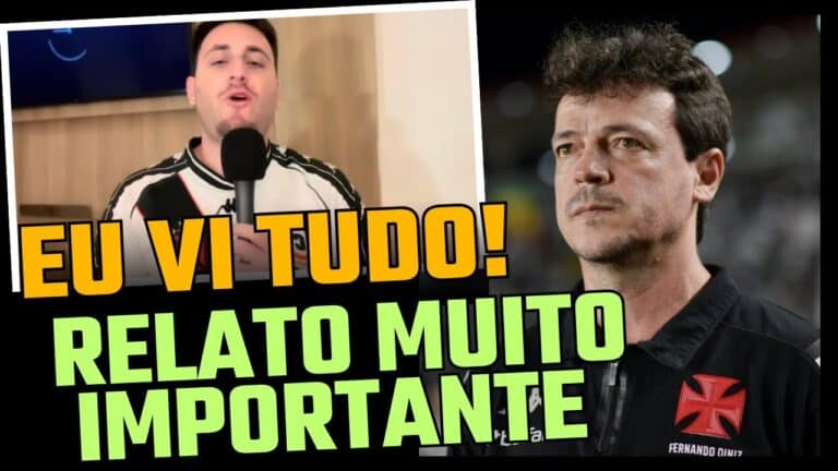 Revista com torcedor do Vasco e técnico Fernando Diniz.