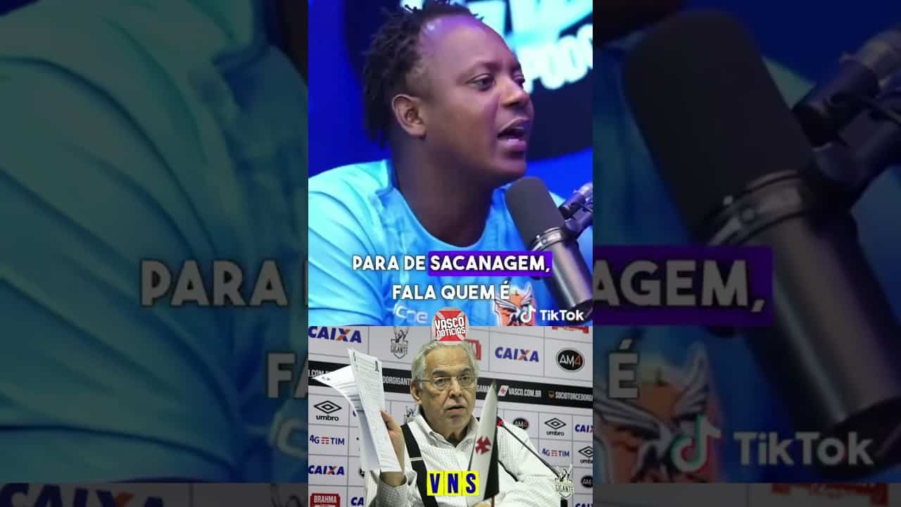 Torcedor do Vasco fala em programa de rádio, expressando opinião contundente.