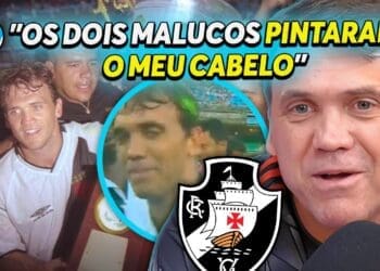 Petkovic recorda a comemoração do título Carioca de 2003, quando teve o cabelo colorido por Souza e Léo Lima; assista ao vídeo.