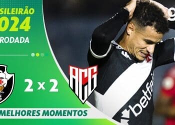 Assista aos destaques do confronto entre Vasco e Atlético-GO, que terminou em 2 a 2.