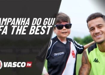 VascoTV exibe a visita do pequeno Gui ao CT Moacyr Barbosa; assista ao vídeo.