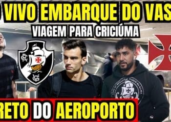 Assista ao vídeo do Vasco embarcando no aeroporto do Galeão para Criciúma