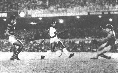Silva marca no 1×0 sobre o Flamengo, 1970