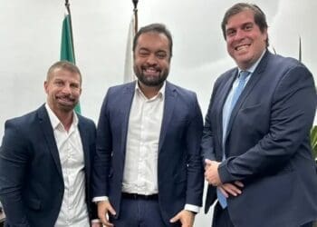 Pedrinho, Cláudio Castro e Paulo Salomão
