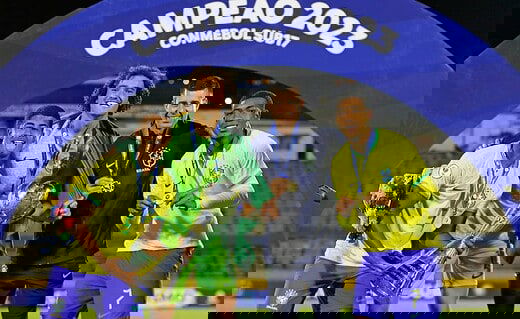 Matheus Ferreira, Phillipe Gabriel e Rayan foram campeões do Sul-Americano Sub-17