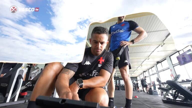 Ferramenta de treino do Cruzeiro no ginásio.