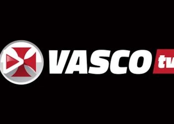 VascoTV logo em fundo preto.